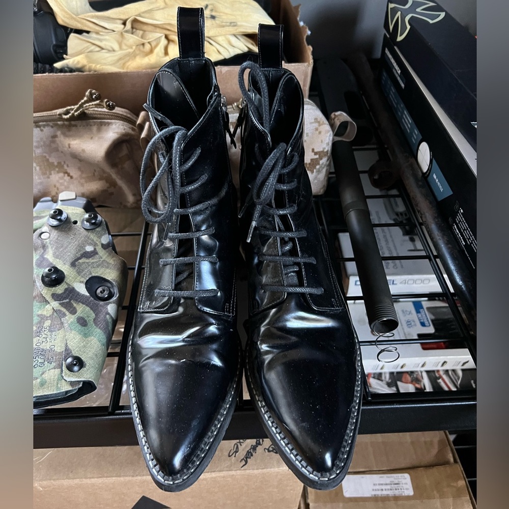Inch2 Real Leather Pointed Toe Boots